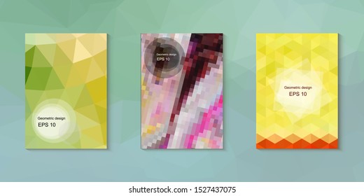 Abstract geometric triangle background, art, artistic, bright, colorful, design. Mosaic, color background. Mosaic texture. The effect of stained glass. EPS 10 Vector