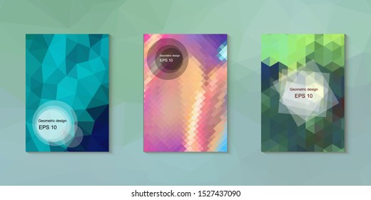 Abstract geometric triangle background, art, artistic, bright, colorful, design. Mosaic, color background. Mosaic texture. The effect of stained glass. EPS 10 Vector