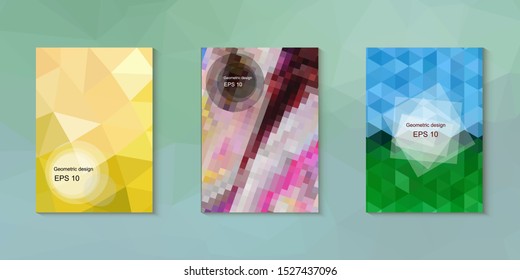 Abstract geometric triangle background, art, artistic, bright, colorful, design. Mosaic, color background. Mosaic texture. The effect of stained glass. EPS 10 Vector