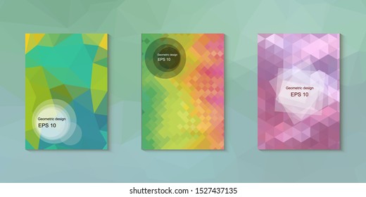 Abstract geometric triangle background, art, artistic, bright, colorful, design. Mosaic, color background. Mosaic texture. The effect of stained glass. EPS 10 Vector