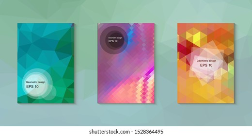 Abstract geometric triangle background, art, artistic, bright, colorful, design. Mosaic, color background. Mosaic texture. The effect of stained glass. EPS 10 Vector