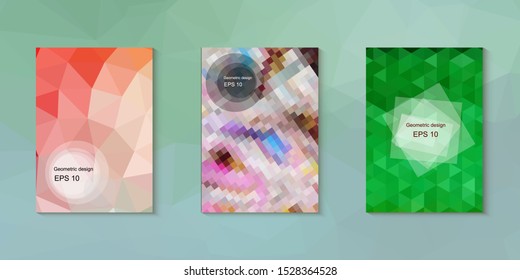 Abstract geometric triangle background, art, artistic, bright, colorful, design. Mosaic, color background. Mosaic texture. The effect of stained glass. EPS 10 Vector
