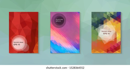 Abstract geometric triangle background, art, artistic, bright, colorful, design. Mosaic, color background. Mosaic texture. The effect of stained glass. EPS 10 Vector