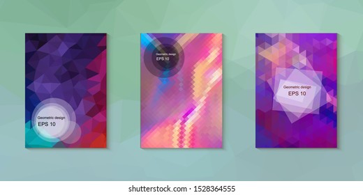 Abstract geometric triangle background, art, artistic, bright, colorful, design. Mosaic, color background. Mosaic texture. The effect of stained glass. EPS 10 Vector