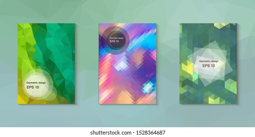 Abstract geometric triangle background, art, artistic, bright, colorful, design. Mosaic, color background. Mosaic texture. The effect of stained glass. EPS 10 Vector