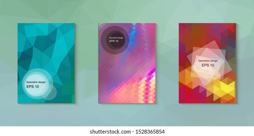 Abstract geometric triangle background, art, artistic, bright, colorful, design. Mosaic, color background. Mosaic texture. The effect of stained glass. EPS 10 Vector