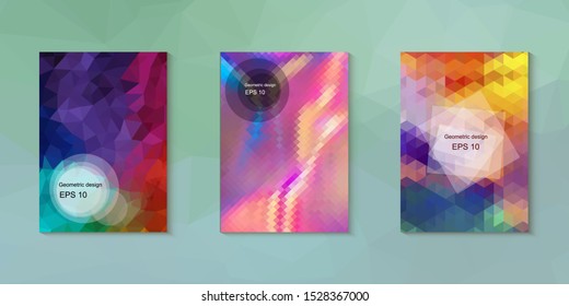 Abstract geometric triangle background, art, artistic, bright, colorful, design. Mosaic, color background. Mosaic texture. The effect of stained glass. EPS 10 Vector