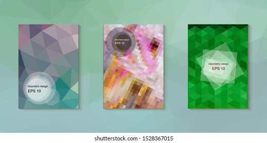Abstract geometric triangle background, art, artistic, bright, colorful, design. Mosaic, color background. Mosaic texture. The effect of stained glass. EPS 10 Vector