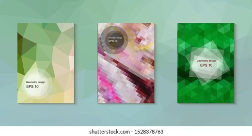 Abstract geometric triangle background, art, artistic, bright, colorful, design. Mosaic, color background. Mosaic texture. The effect of stained glass. EPS 10 Vector
