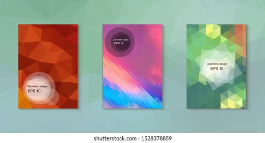 Abstract geometric triangle background, art, artistic, bright, colorful, design. Mosaic, color background. Mosaic texture. The effect of stained glass. EPS 10 Vector
