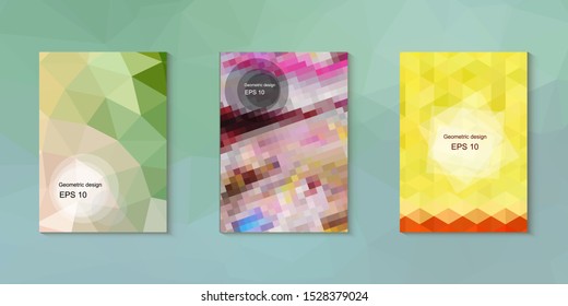 Abstract geometric triangle background, art, artistic, bright, colorful, design. Mosaic, color background. Mosaic texture. The effect of stained glass. EPS 10 Vector