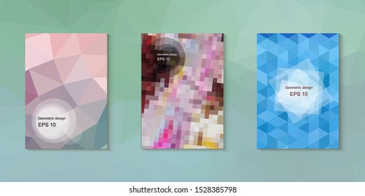 Abstract geometric triangle background, art, artistic, bright, colorful, design. Mosaic, color background. Mosaic texture. The effect of stained glass. EPS 10 Vector