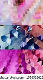 Abstract geometric triangle background, art, artistic, bright, colorful, design. Mosaic, color background. Mosaic texture. The effect of stained glass. EPS 10 Vector