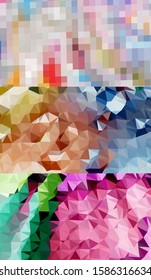 Abstract geometric triangle background, art, artistic, bright, colorful, design. Mosaic, color background. Mosaic texture. The effect of stained glass. EPS 10 Vector