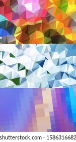 Abstract geometric triangle background, art, artistic, bright, colorful, design. Mosaic, color background. Mosaic texture. The effect of stained glass. EPS 10 Vector