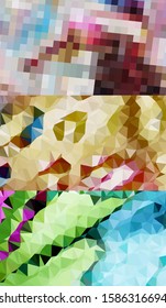 Abstract geometric triangle background, art, artistic, bright, colorful, design. Mosaic, color background. Mosaic texture. The effect of stained glass. EPS 10 Vector