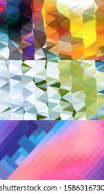Abstract geometric triangle background, art, artistic, bright, colorful, design. Mosaic, color background. Mosaic texture. The effect of stained glass. EPS 10 Vector