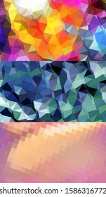 Abstract geometric triangle background, art, artistic, bright, colorful, design. Mosaic, color background. Mosaic texture. The effect of stained glass. EPS 10 Vector