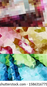 Abstract geometric triangle background, art, artistic, bright, colorful, design. Mosaic, color background. Mosaic texture. The effect of stained glass. EPS 10 Vector