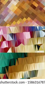 Abstract geometric triangle background, art, artistic, bright, colorful, design. Mosaic, color background. Mosaic texture. The effect of stained glass. EPS 10 Vector
