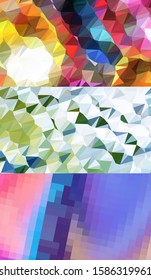 Abstract geometric triangle background, art, artistic, bright, colorful, design. Mosaic, color background. Mosaic texture. The effect of stained glass. EPS 10 Vector
