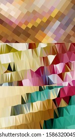 Abstract geometric triangle background, art, artistic, bright, colorful, design. Mosaic, color background. Mosaic texture. The effect of stained glass. EPS 10 Vector