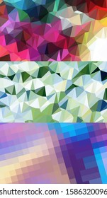 Abstract geometric triangle background, art, artistic, bright, colorful, design. Mosaic, color background. Mosaic texture. The effect of stained glass. EPS 10 Vector