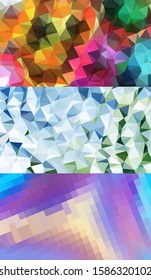 Abstract geometric triangle background, art, artistic, bright, colorful, design. Mosaic, color background. Mosaic texture. The effect of stained glass. EPS 10 Vector