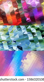 Abstract geometric triangle background, art, artistic, bright, colorful, design. Mosaic, color background. Mosaic texture. The effect of stained glass. EPS 10 Vector