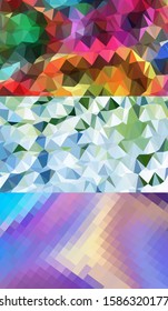 Abstract geometric triangle background, art, artistic, bright, colorful, design. Mosaic, color background. Mosaic texture. The effect of stained glass. EPS 10 Vector