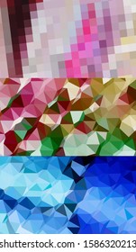 Abstract geometric triangle background, art, artistic, bright, colorful, design. Mosaic, color background. Mosaic texture. The effect of stained glass. EPS 10 Vector