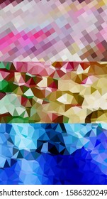 Abstract geometric triangle background, art, artistic, bright, colorful, design. Mosaic, color background. Mosaic texture. The effect of stained glass. EPS 10 Vector