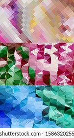 Abstract geometric triangle background, art, artistic, bright, colorful, design. Mosaic, color background. Mosaic texture. The effect of stained glass. EPS 10 Vector