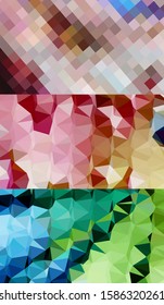 Abstract geometric triangle background, art, artistic, bright, colorful, design. Mosaic, color background. Mosaic texture. The effect of stained glass. EPS 10 Vector