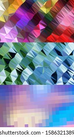 Abstract geometric triangle background, art, artistic, bright, colorful, design. Mosaic, color background. Mosaic texture. The effect of stained glass. EPS 10 Vector