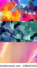 Abstract geometric triangle background, art, artistic, bright, colorful, design. Mosaic, color background. Mosaic texture. The effect of stained glass. EPS 10 Vector