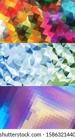 Abstract geometric triangle background, art, artistic, bright, colorful, design. Mosaic, color background. Mosaic texture. The effect of stained glass. EPS 10 Vector