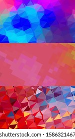 Abstract geometric triangle background, art, artistic, bright, colorful, design. Mosaic, color background. Mosaic texture. The effect of stained glass. EPS 10 Vector