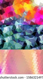 Abstract geometric triangle background, art, artistic, bright, colorful, design. Mosaic, color background. Mosaic texture. The effect of stained glass. EPS 10 Vector