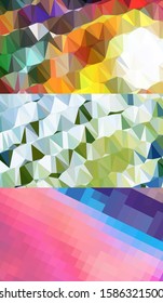 Abstract geometric triangle background, art, artistic, bright, colorful, design. Mosaic, color background. Mosaic texture. The effect of stained glass. EPS 10 Vector