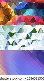 Abstract geometric triangle background, art, artistic, bright, colorful, design. Mosaic, color background. Mosaic texture. The effect of stained glass. EPS 10 Vector
