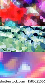 Abstract geometric triangle background, art, artistic, bright, colorful, design. Mosaic, color background. Mosaic texture. The effect of stained glass. EPS 10 Vector