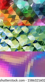Abstract geometric triangle background, art, artistic, bright, colorful, design. Mosaic, color background. Mosaic texture. The effect of stained glass. EPS 10 Vector