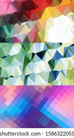 Abstract geometric triangle background, art, artistic, bright, colorful, design. Mosaic, color background. Mosaic texture. The effect of stained glass. EPS 10 Vector