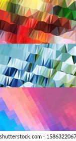 Abstract geometric triangle background, art, artistic, bright, colorful, design. Mosaic, color background. Mosaic texture. The effect of stained glass. EPS 10 Vector