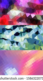 Abstract geometric triangle background, art, artistic, bright, colorful, design. Mosaic, color background. Mosaic texture. The effect of stained glass. EPS 10 Vector