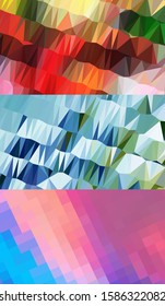 Abstract geometric triangle background, art, artistic, bright, colorful, design. Mosaic, color background. Mosaic texture. The effect of stained glass. EPS 10 Vector