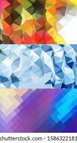 Abstract geometric triangle background, art, artistic, bright, colorful, design. Mosaic, color background. Mosaic texture. The effect of stained glass. EPS 10 Vector