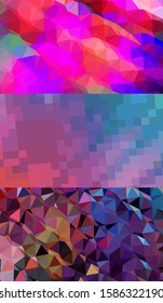 Abstract geometric triangle background, art, artistic, bright, colorful, design. Mosaic, color background. Mosaic texture. The effect of stained glass. EPS 10 Vector