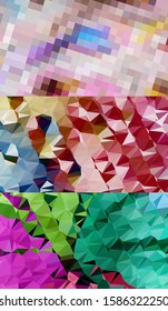 Abstract geometric triangle background, art, artistic, bright, colorful, design. Mosaic, color background. Mosaic texture. The effect of stained glass. EPS 10 Vector